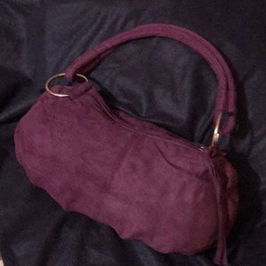 Faux Suede Hand Bag
